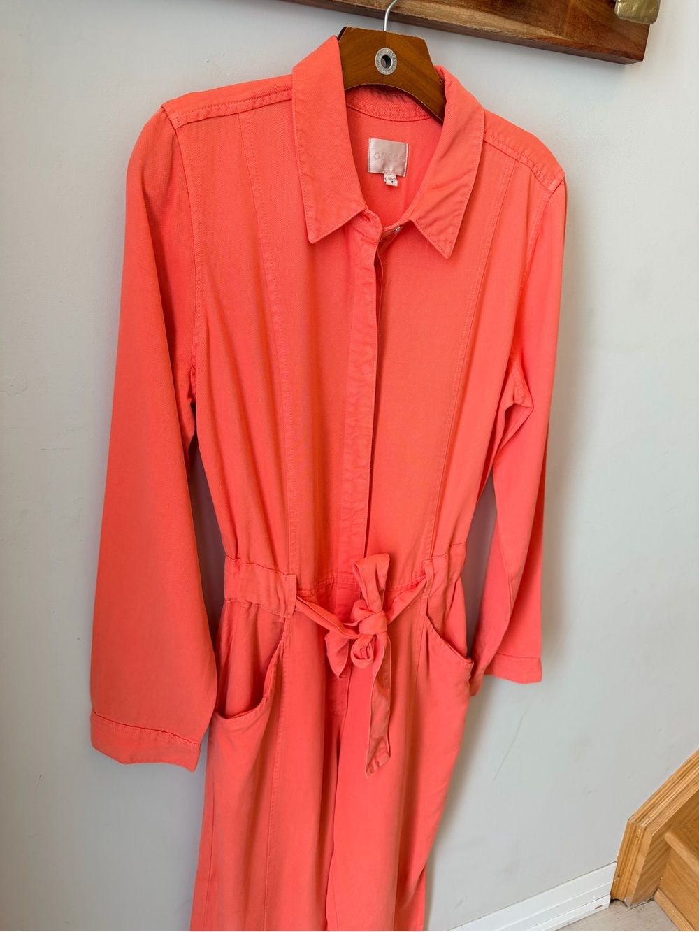 GUESS Coral Tencel Utility Jumpsuit — Y2K / Workwear / Gorpcore / Coveralls - Picture 3 of 12